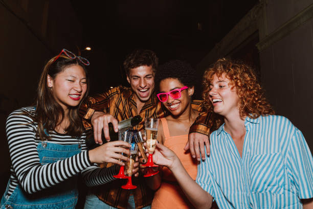 istock Group of friends going out in the evening. 2196978088
