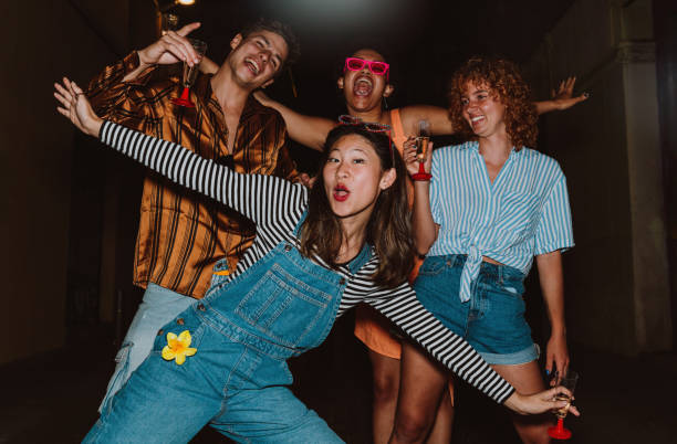 istock Group of friends going out in the evening. 2196978153