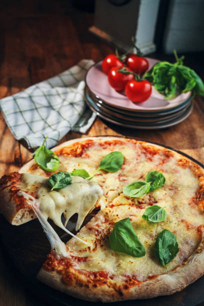 Pizza Margharita with Fresh Basil