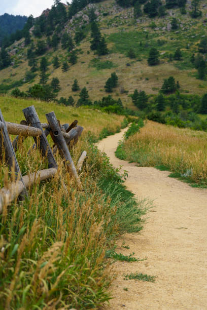 istock Mountain Path Along Wood Fence 2196986507