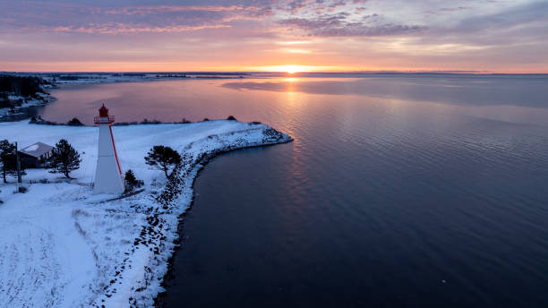 istock Sunrise at Haszard Point Lighthouse in Prince Edward Island 2196990002