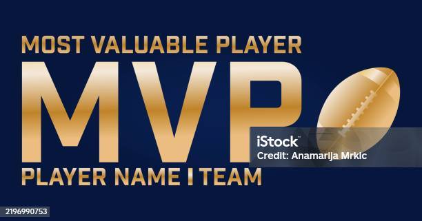 Final Mvp Text Most Valuable Player Mvp Vector Background With Gold Gradient Text ...