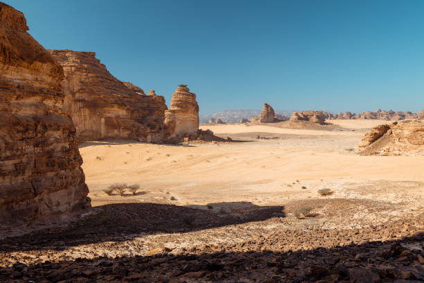 istock Majestic Rocky Desert Landscape with Dramatic Mountains. Saudi Arabia. AlUla. 2196991033