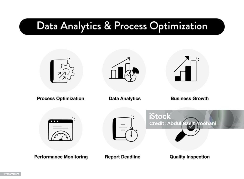Data Analytics Process Optimization Stock Illustration - Download Image ...