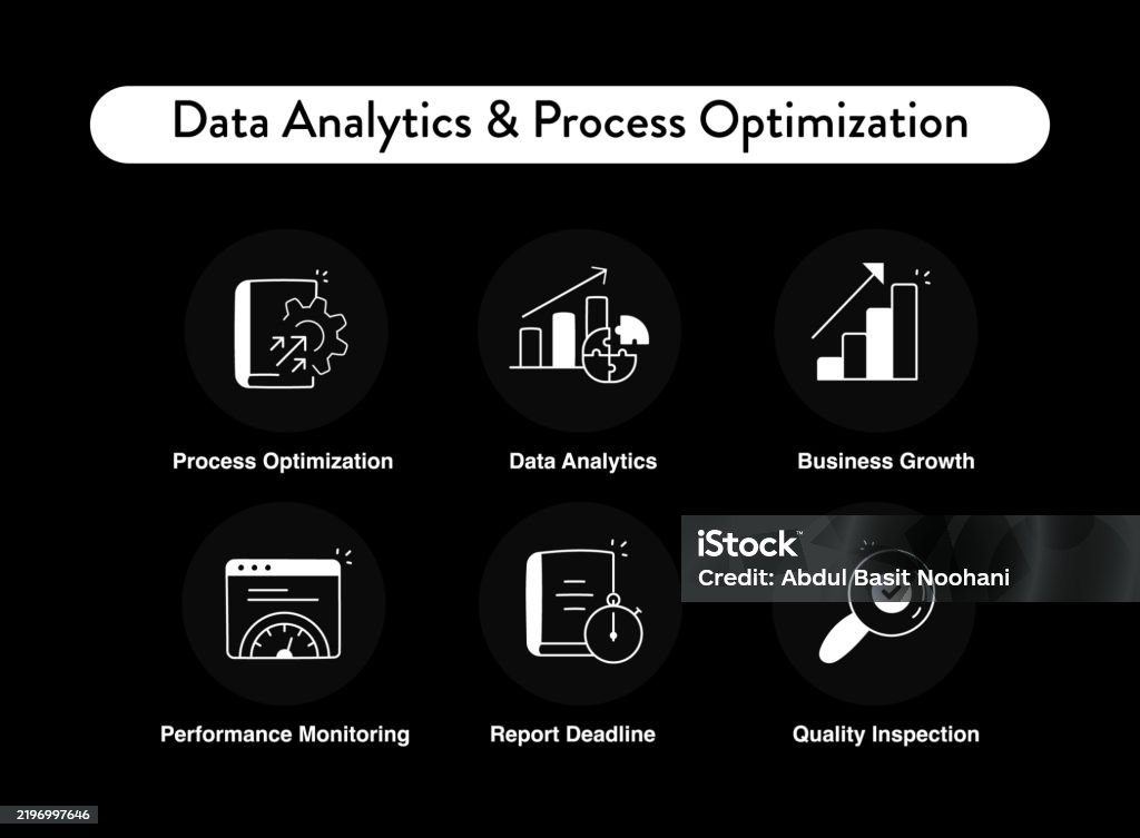 Data Analytics Process Optimization Stock Illustration - Download Image ...