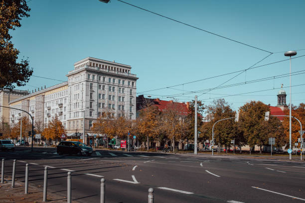 City landscape - traditionals building exteriors on German streets