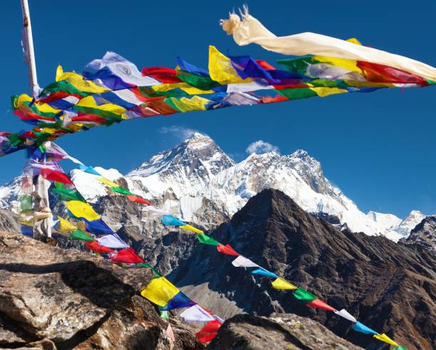 istock view of Mount Everest, Mt Lhotse 2197001561