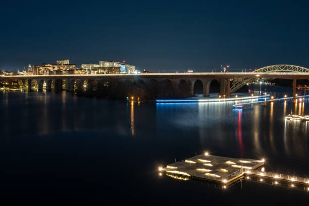 istock Stockholm train bridge at night 2197003894