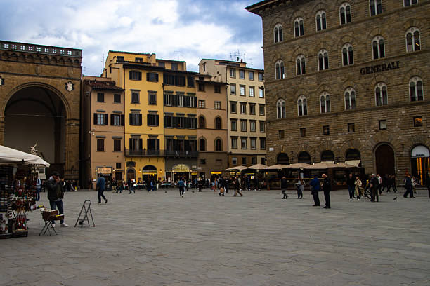 Florence, Italy, May, 17, 2023. Piazza della Signoria , the main square in Florence, Tuscany, Italy