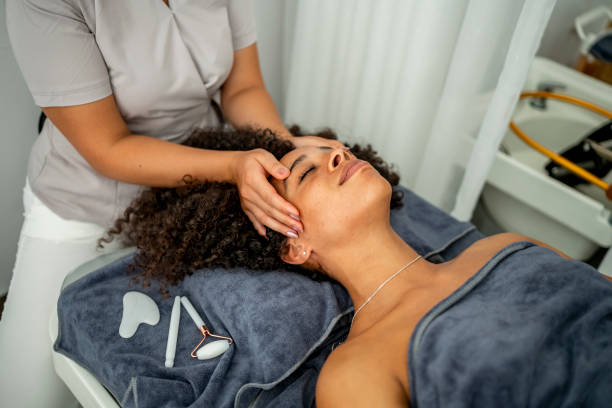 istock Relaxing Facial Massage in Spa 2197004472