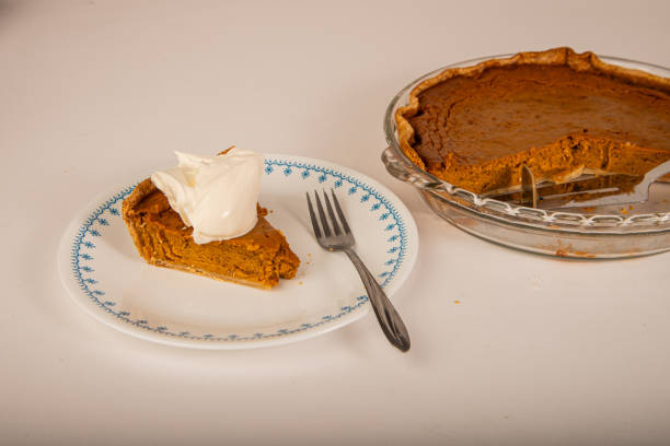 istock Delicious pumpkin pie with topping. 2197017407