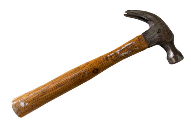 istock Tools and equipment hammer used in construction on white background 2197018812
