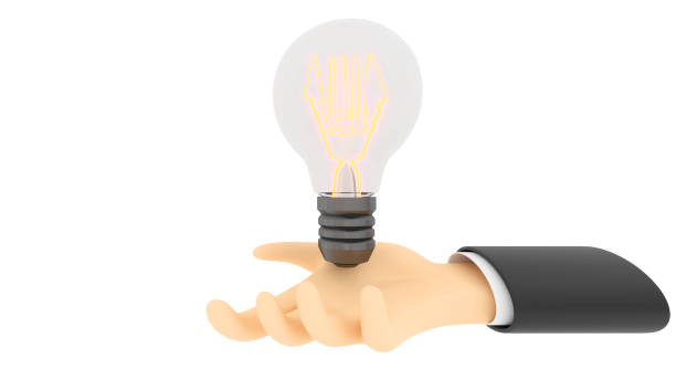 istock both a hand icon and a light bulb providing business and creative ideas providing insightful investment concepts.,3d rendering 2197018851