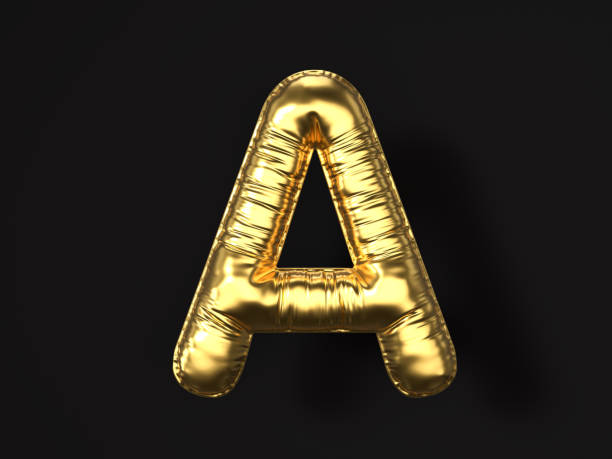 istock Gold balloon letter A 2197022218