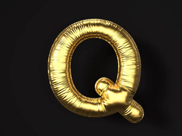 istock Gold balloon letter Q 2197022323
