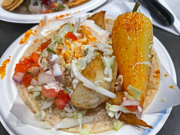 istock Fish Taco with Large Chili Pepper 2197023219