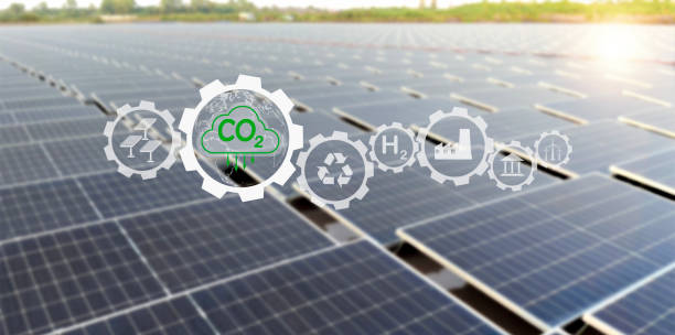 istock The carbon neutral concept reduces CO2 emissions, reducing global warming. Goal of net zero carbon emissions 2050 2197027321