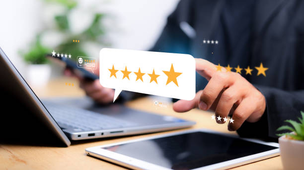 istock Customer review satisfaction feedback survey concept. Customer can evaluate quality of service leading to reputation ranking of business. 2197027570