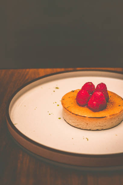 Tartelette Au Citron De Mrs Chin caramelised Lemon Tart with raspberry