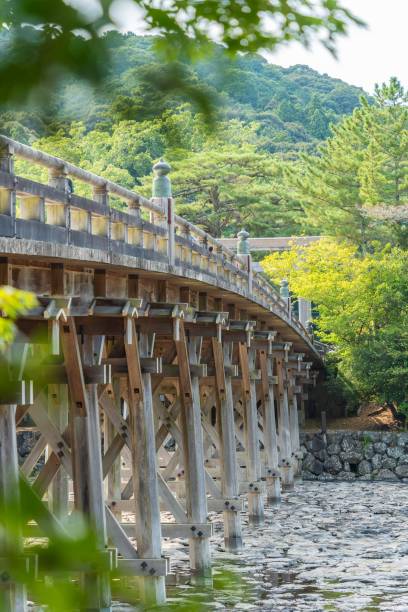 istock Traditional Wooden Bridge in Lush Forest 2197032323