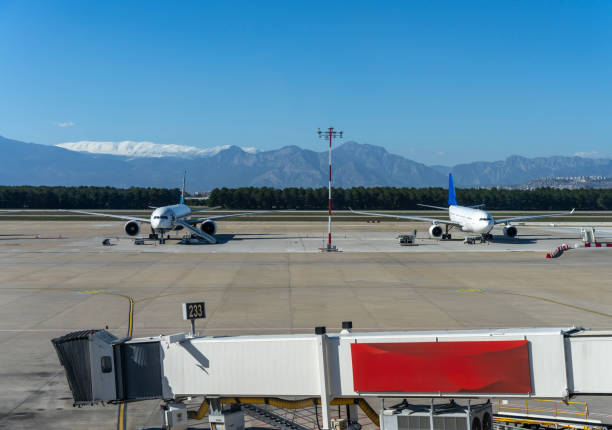 Passenger airplanes at the Airport