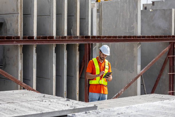 istock Smart phone, tablet and device in construction factory 2197037602