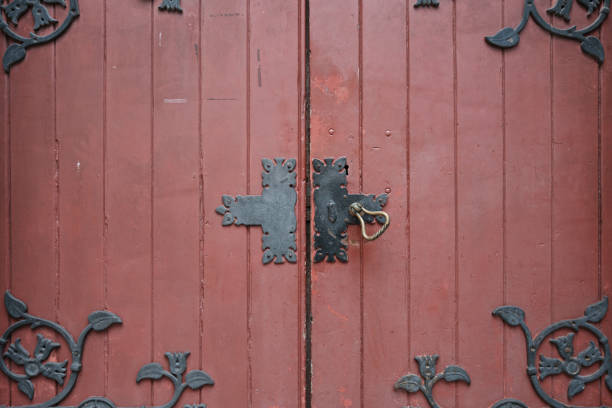 istock Ornate wooden door 2197039794