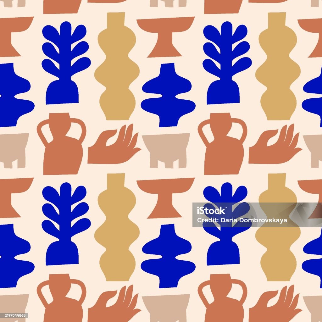 Ceramic Pattern Draw Ceramicavectorpattern Stock Illustration - Download Image Now - Amphora ...