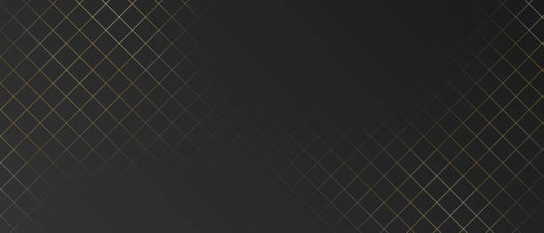 istock Elegant dark back background with abstract golden wavy shapes lines shiny 2197044953