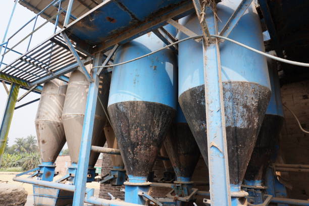 istock Silo storage tanks commonly used for storing rice grains in bulk in the rice mill 2197047663