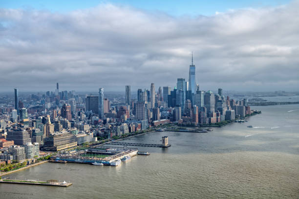 istock View of New York from a helicopter 2197048408