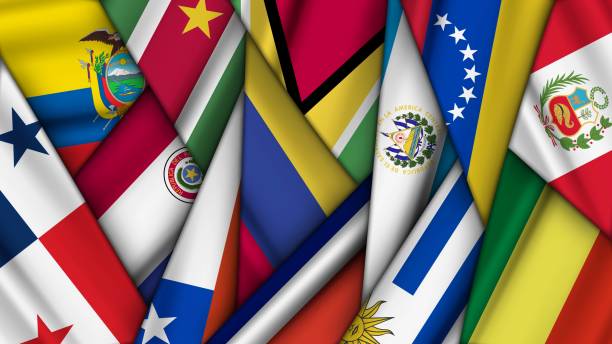 istock Set of Variant Flags Stacked on Top of Each Other 2197048529