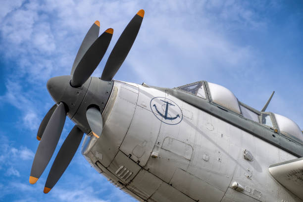 istock twin propeller of an airplane 2197048616
