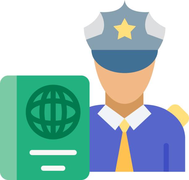 Vector Design Passport Control Icon Style