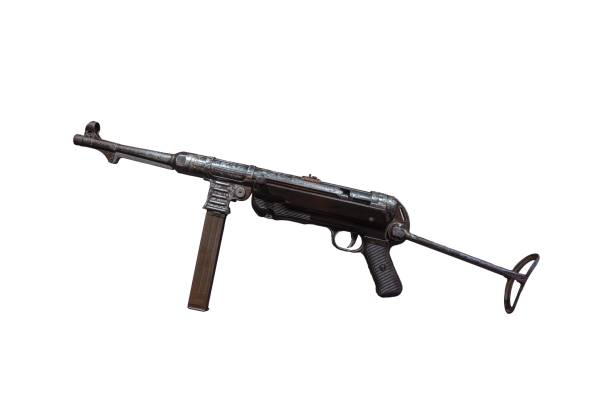 istock German MP40 submachine gun on a white background 2197055529