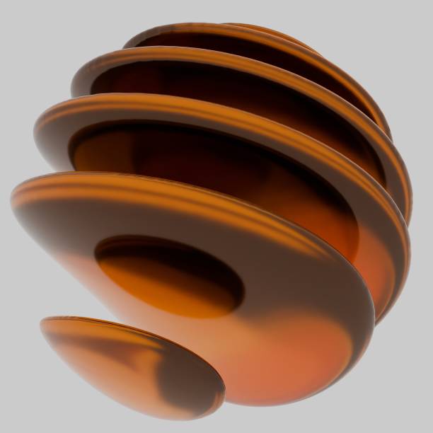 Abstract Layered Sphere in Warm Hues