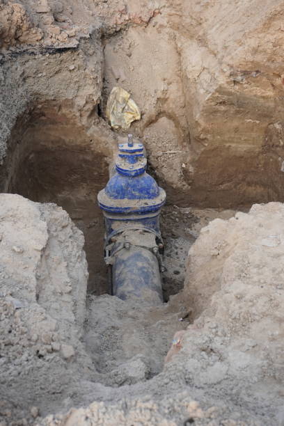 istock The underground water pipeline with safety valve 2197060311