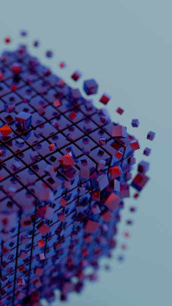 istock Simplified blockchain depicted through stylized geometric shapes, offering a modern and abstract representation of decentralized technology. 2197060367