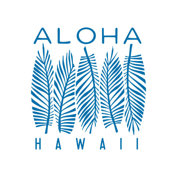 Aloha hawaii floral t-shirt print. Surf paradise, pacific ocean typography. Surfing related apparel design. Vector vintage illustration.