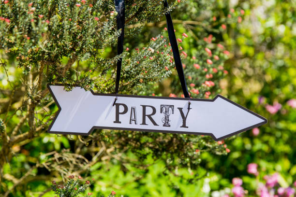 istock This way to the party sign 2197060748