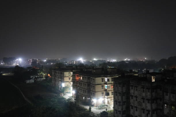 istock The apartment is enlightened with the electric lights at night 2197061933