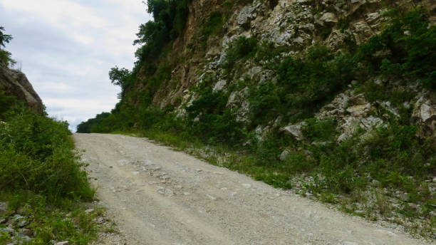 istock Dirt road in the mountains. 2197063674