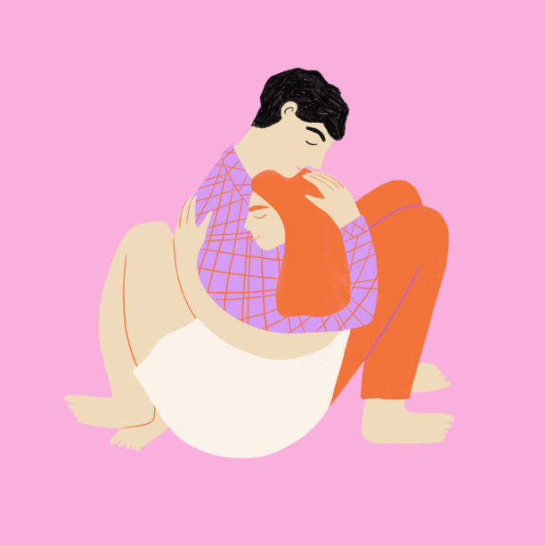istock Couple of man and woman hugging 2197063975