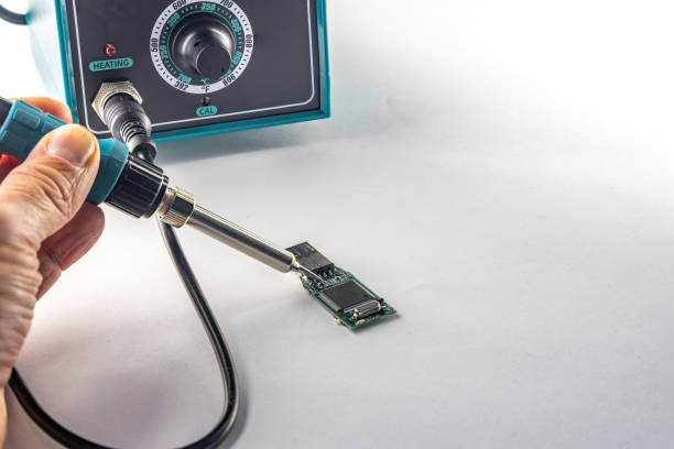 istock Transformer soldering station, isolated on white background, electronic equipment service 2197071988