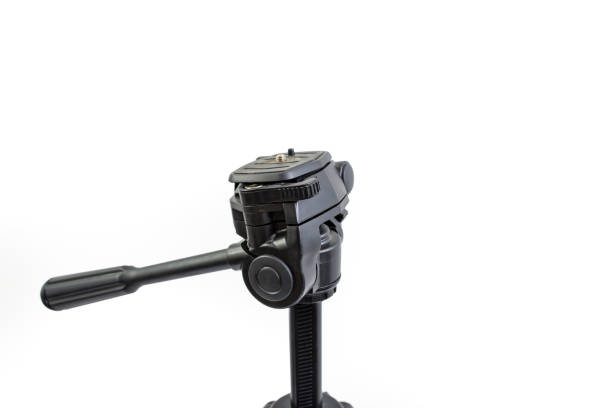 istock Tripod head for video camera isolated on white background close up 2197078926