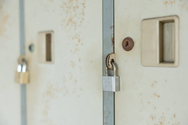 Locked iron door.