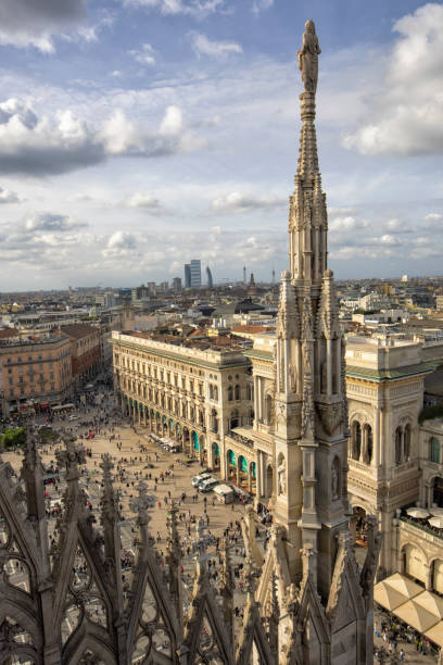 istock Rooftop view from Duomo di Milano, Milan, Italy 2197089402
