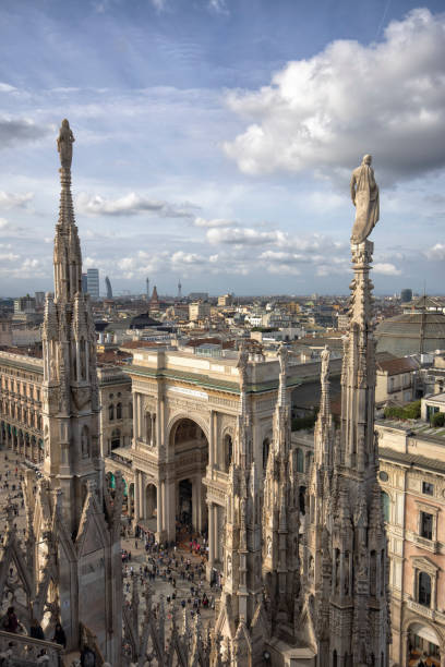 istock Rooftop view from Duomo di Milano, Milan, Italy 2197090058