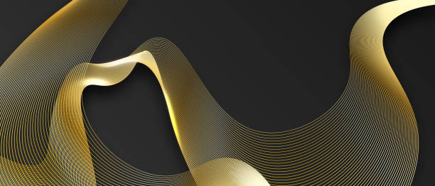 istock Abstract black and gold luxury cover template banner background 2197090258