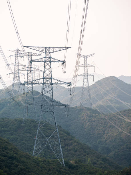 istock A high-voltage transmission tower built in the mountains 2197098812